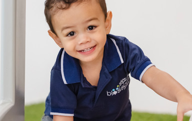 Toddler smiling