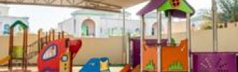 Shaded outdoor playground