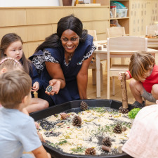 teacher with students